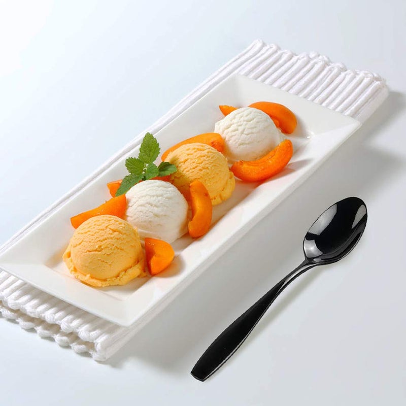Teyyvn 12-Piece Black Stainless Steel Dessert Spoons - Image 5